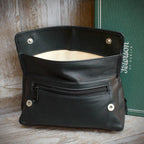 Peterson Two Pipe Combination Pouch - Press Stud Black (POU-137)