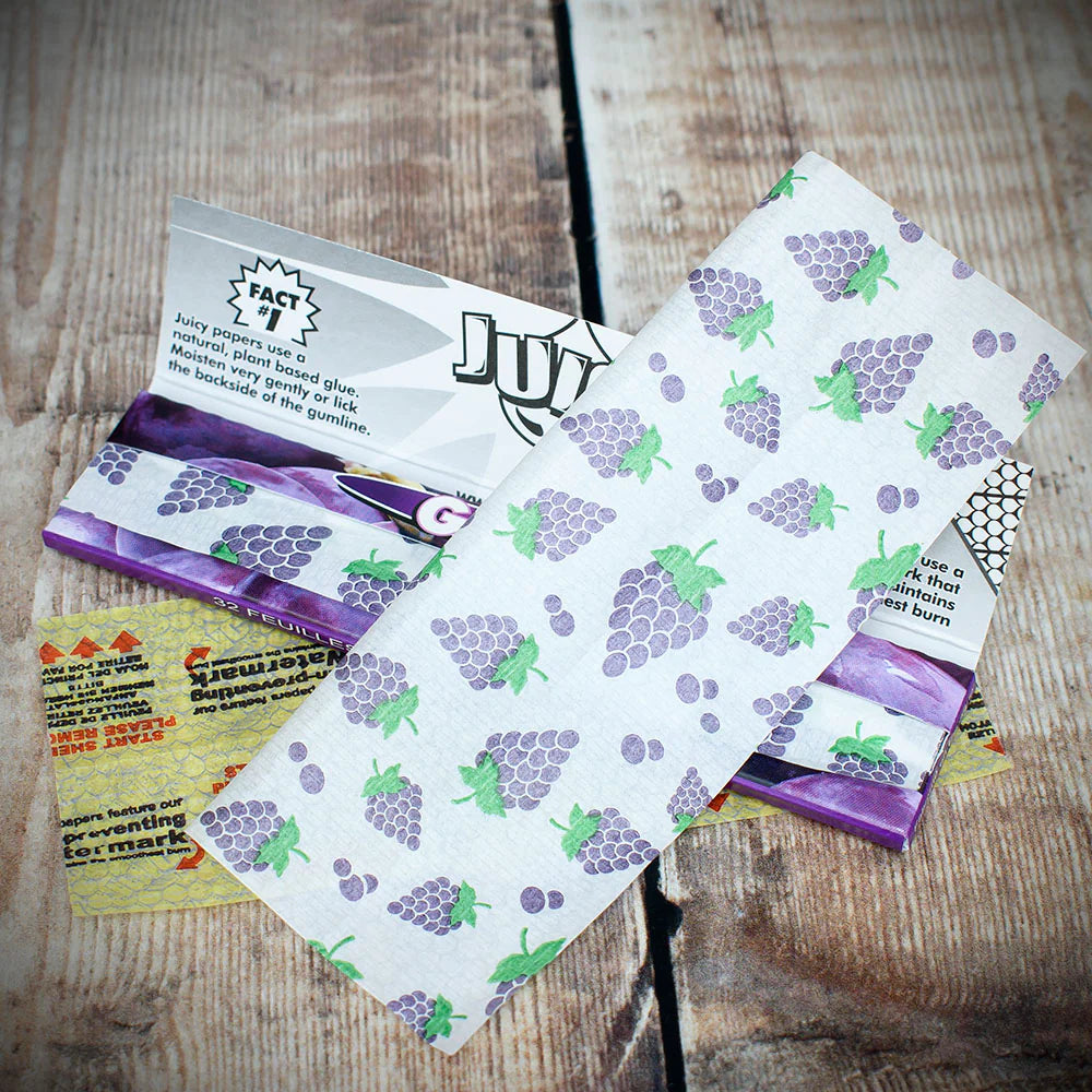 Juicy Jay's King Size Slim Rolling Papers - Grape