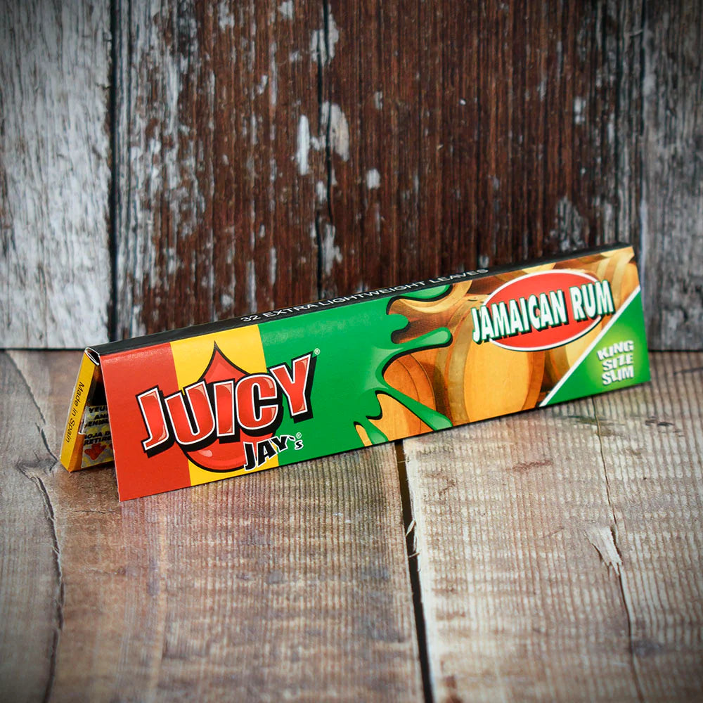 Juicy Jay's King Size Slim Rolling Papers - Jamaican Rum