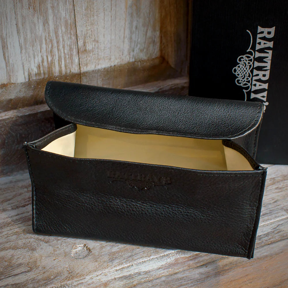 Rattray's Black Knight Leather Pipe Tobacco Pouch - Large Stand Up 3