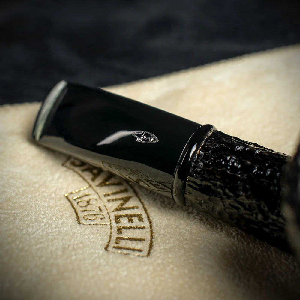 Savinelli Mini -  Black Rusticated Briar Smoking Pipe - Shape 626 (6mm)