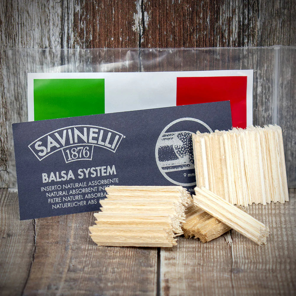 Savinelli Balsa Wood Pipe Filters 9mm 15 Pack