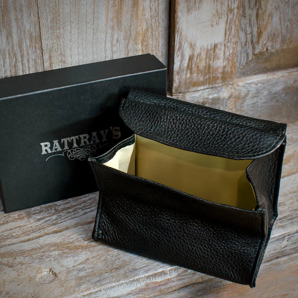Rattray's Black Knight Leather Pipe Tobacco Pouch -  Small Stand Up 2