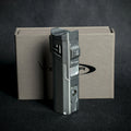 Vector Caliper Single Jet Flame Cigar Lighter With Punch Cutter - Satin Chrome