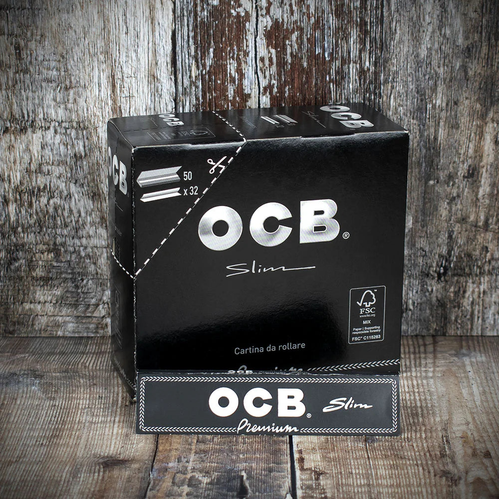 OCB Kingsize Slim Premium Rolling Papers - Box of 50