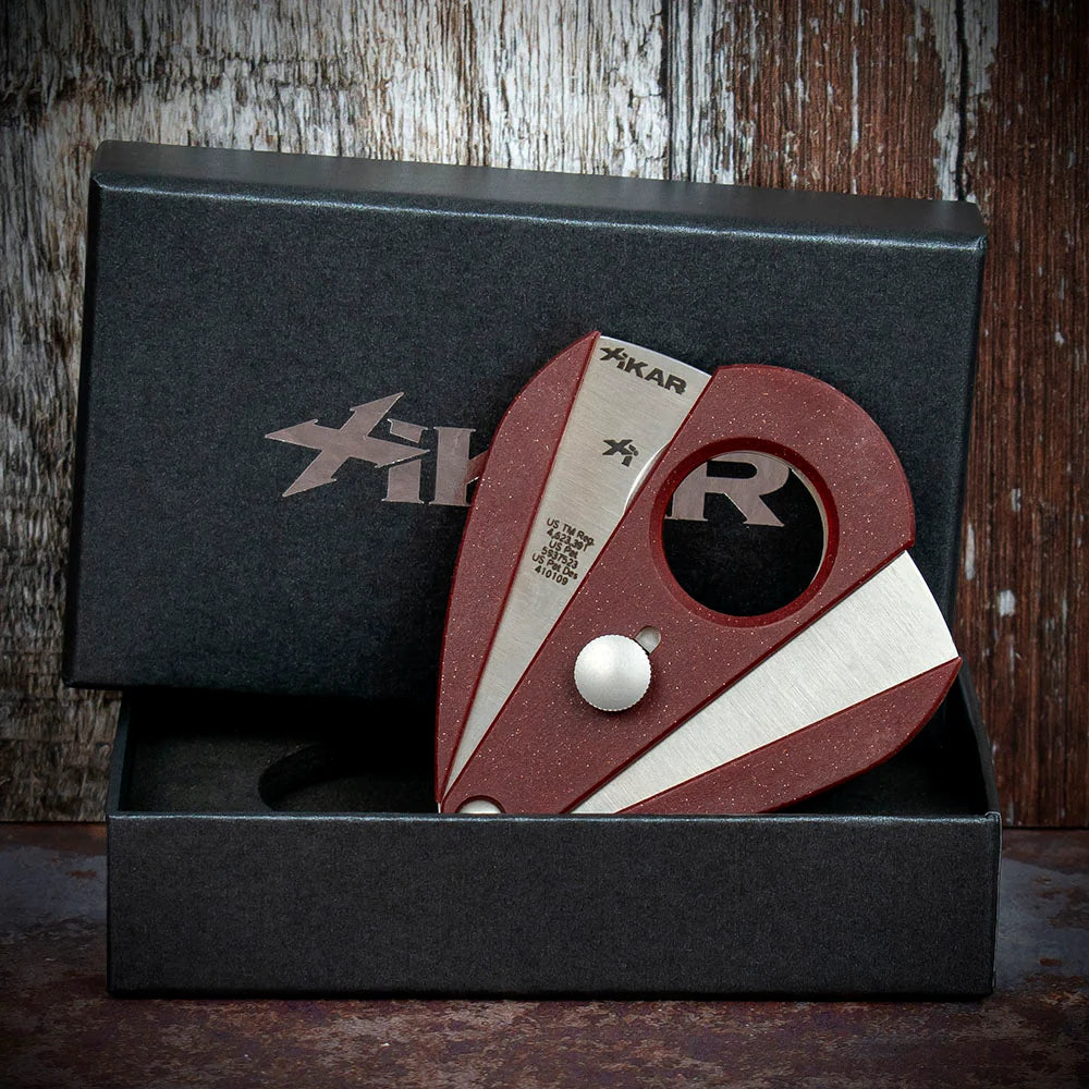 Xikar Xi-2 Bloodstone Red Fibreglass 200RD Double Blade Guillotine Cigar Cutter