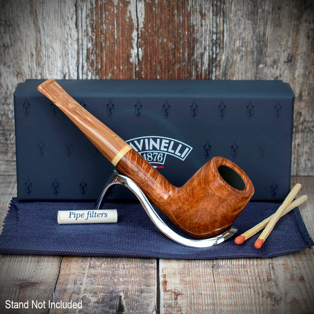 Savinelli Dolomiti Smooth Light Brown 128 - 9mm Briar Pipe