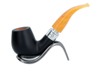Rattrays Monarch Black 9mm Briar Smoking Pipe - Shape 177