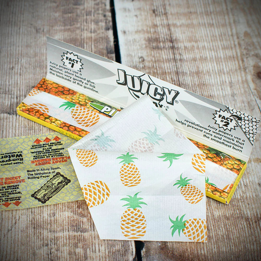 Juicy Jay's King Size Slim Rolling Papers - Pineapple