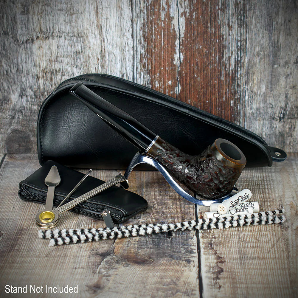 Smoke-King Pipe Smoker's Starter Kit - Black  Leather Pouch