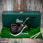 Peterson of Dublin Emerald Rusticated Briar Smoking Pipe - Shape 221 - 9mm