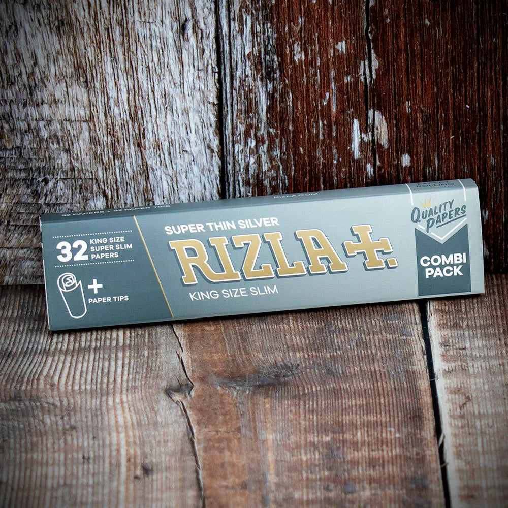 Rizla King Size Silver Slim Rolling Papers & Tips - Combi Pack