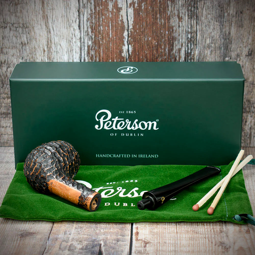 Peterson of Dublin Aran Rusticated Briar Smoking Pipe - Shape No.86