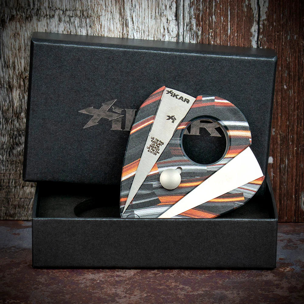 Xikar Xi-2 Nightlife Orange 201NLO Double Blade Guillotine Cigar Cutter