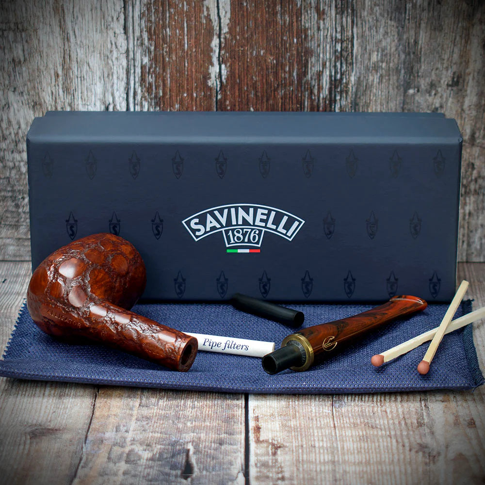 Savinelli Alligator Brown 128 - 6mm Briar Pipe
