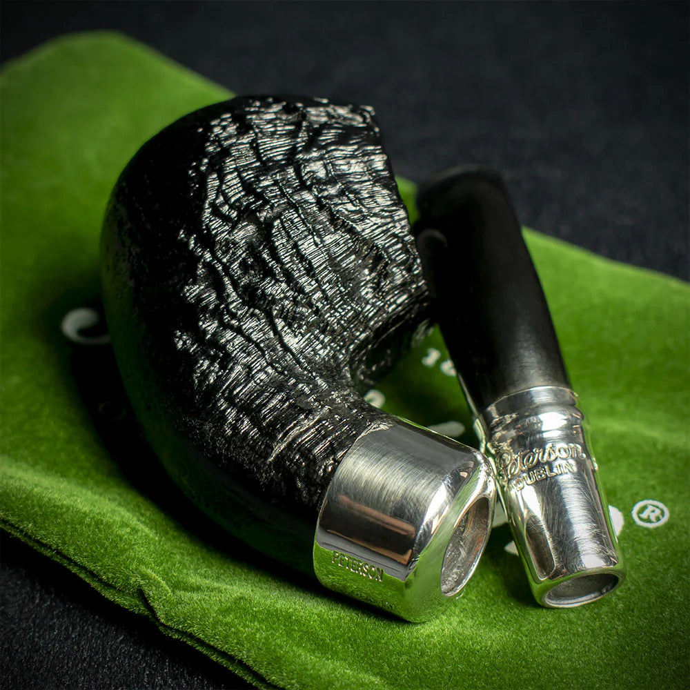 Peterson of Dublin System Spigot Sandblasted Briar Pipe - Shape 303