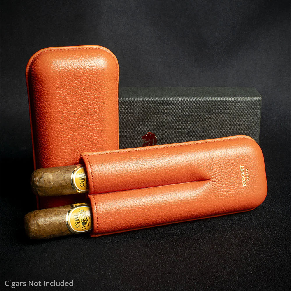 Bosquet EMS Leather Cigar Case (Limited Edition) Naranja