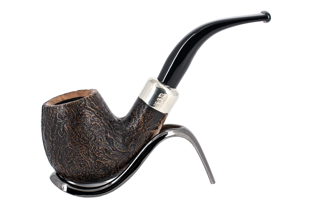 Peterson of Dublin Arklow Sandblasted Briar Smoking Pipe - Shape 68 - 9mm