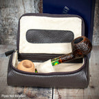 Savinelli Astuccio Leather Two Pipe Case - Brown