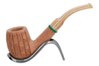 Savinelli Bamboo Rusticated Natural 607 - 6mm Briar Pipe