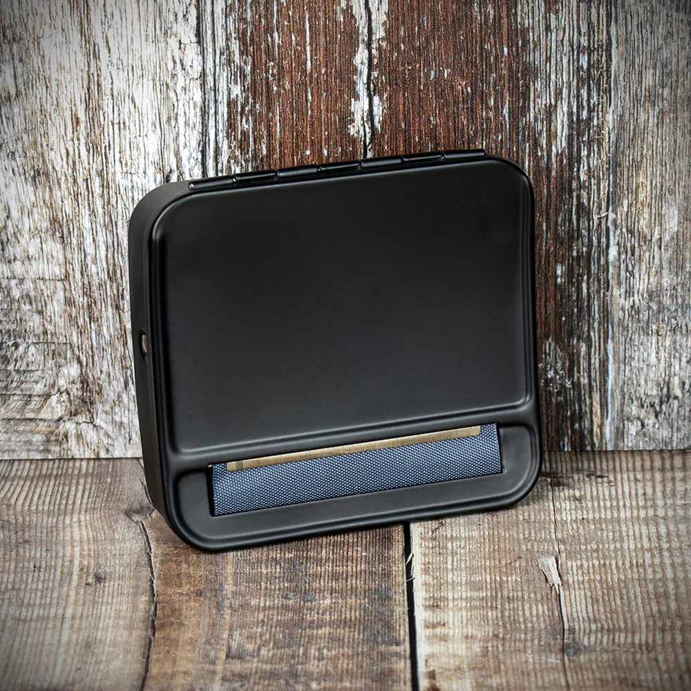 "Cool" Adjustable Black Metal Automatic Rolling Box - Cloth Blind
