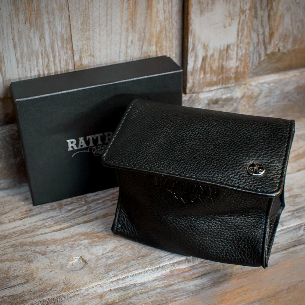 Rattray's Black Knight Leather Pipe Tobacco Pouch -  Small Stand Up 2