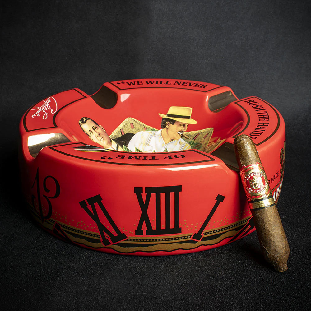 Arturo Fuente Hands of Time Ashtray - Red + Short Story Cigar