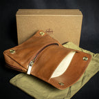 Chacom Two Pipe Combination Pouch - Tan Leather
