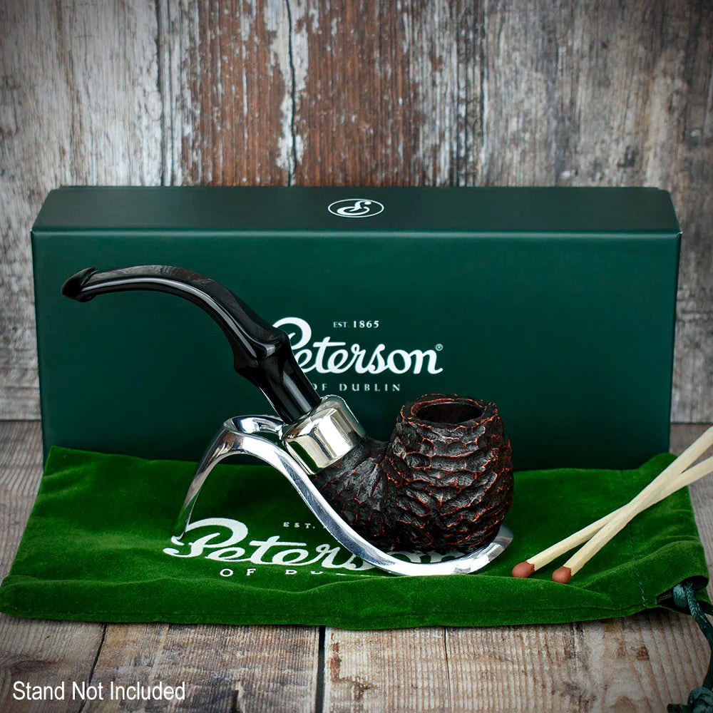 Peterson of Dublin System Rustic Briar Smoking Pipe - Shape No.317