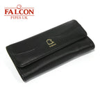 Falcon Black Leather Pipe Smoker's Roll-Up Pouch - 684