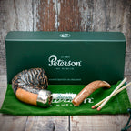 Peterson of Dublin Derry Rusticated Briar Smoking Pipe - Shape XL90 - 9mm