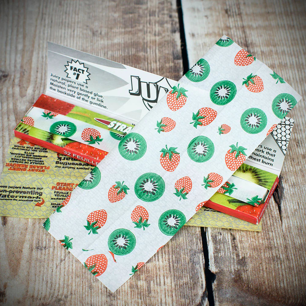 Juicy Jay's King Size Slim Rolling Papers - Strawberry Kiwi
