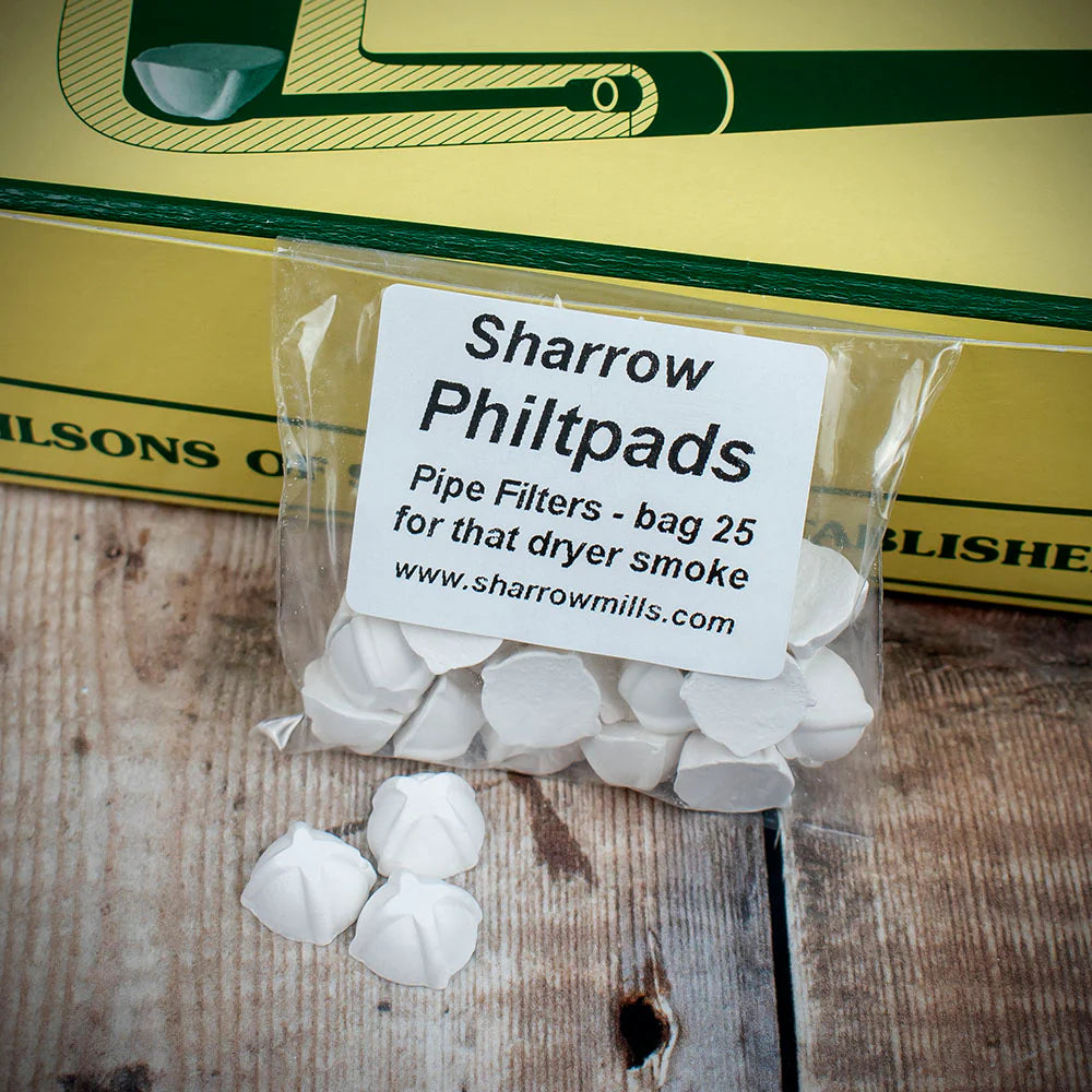 Sharrow Philtpads White Chalk Pipe Filters - Bag of 25