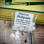 Sharrow Philtpads White Chalk Pipe Filters - Bag of 25