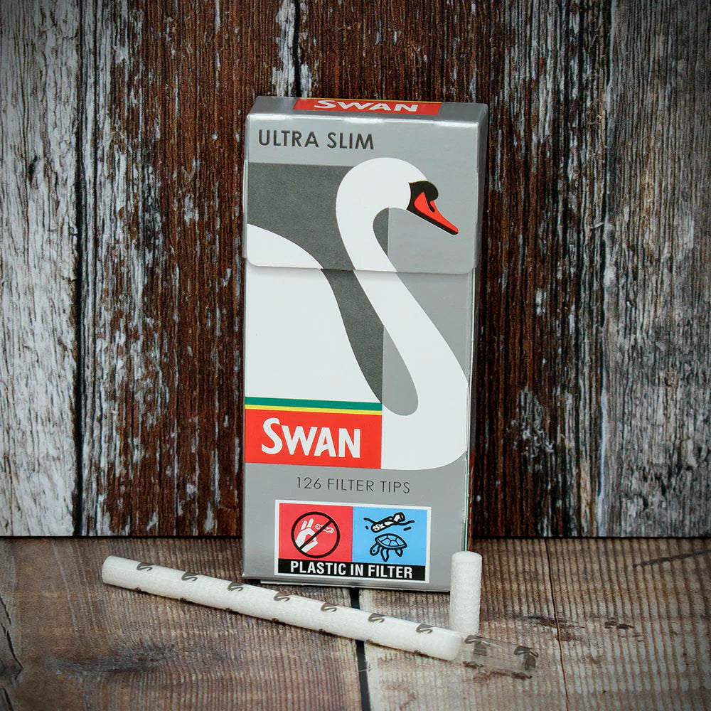 Swan Ultra Slim Silver Filter Tips - 126