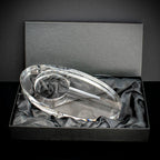 Oval Crystal Cigar Ashtray - Single Cigar Rest