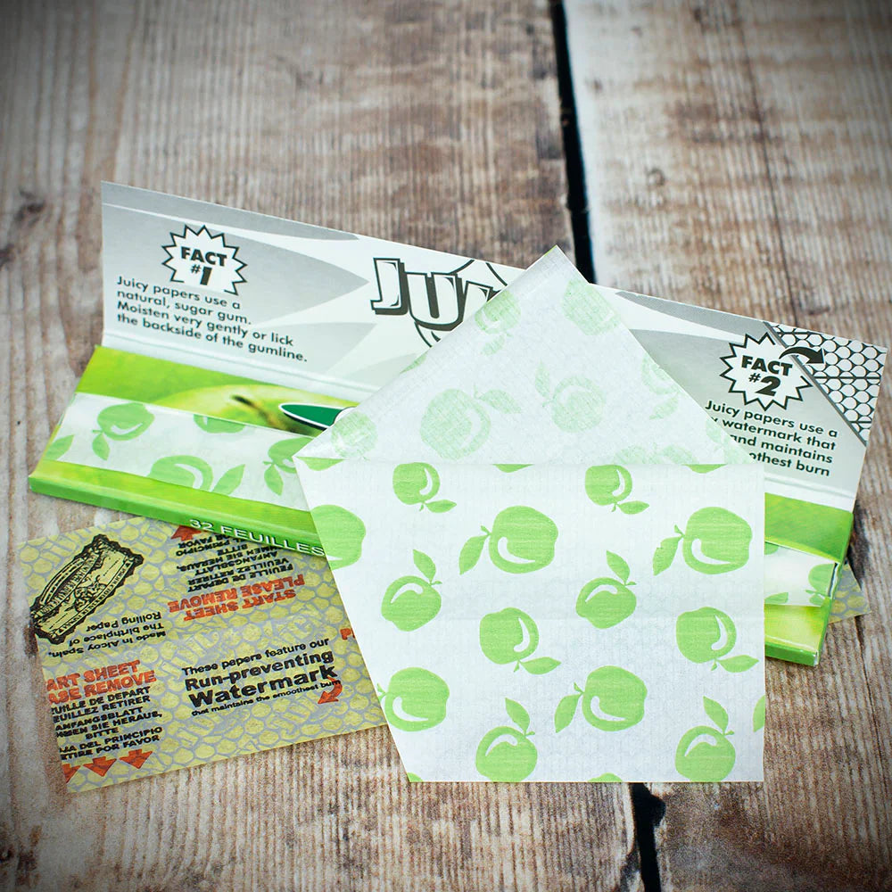 Juicy Jay's King Size Slim Rolling Papers - Green Apple