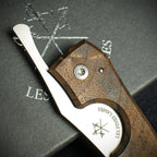 Les Fines Lames Le Petit Cigar Cutter & Knife - Classic Gunstock Walnut