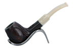 Jean Claude 9mm Filter Dark Rustic  Briar Smoking Pipe - Shape 06