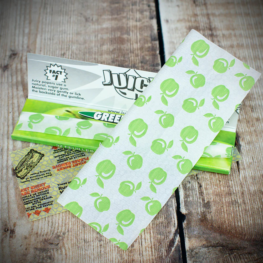 Juicy Jay's King Size Slim Rolling Papers - Green Apple