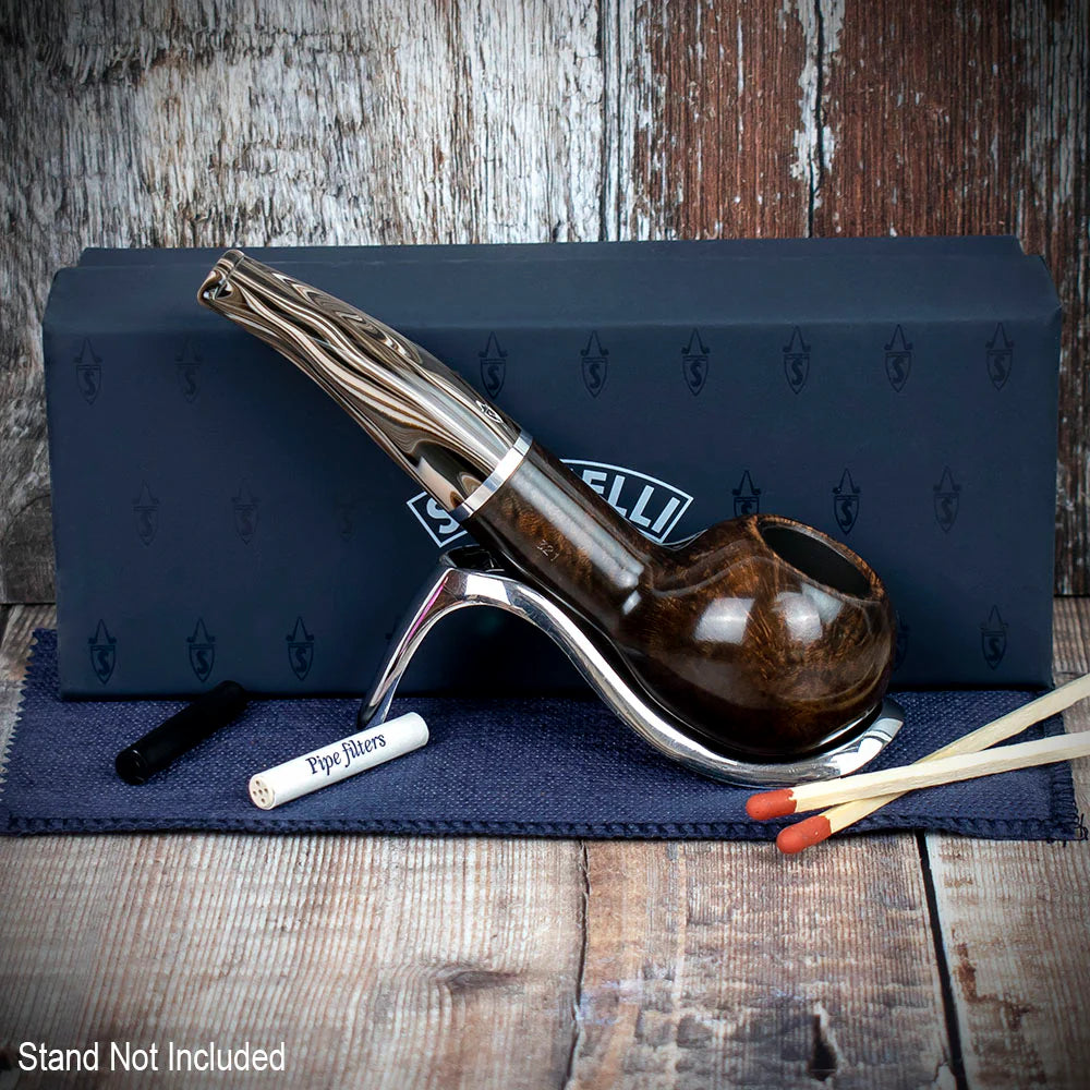 Savinelli Morellina Smooth Brown 321S - 6mm Briar Pipe