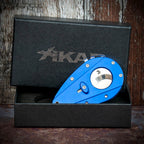 Xikar Xi-1 Blue Anodised 100BL Double Blade Guillotine Cigar Cutter