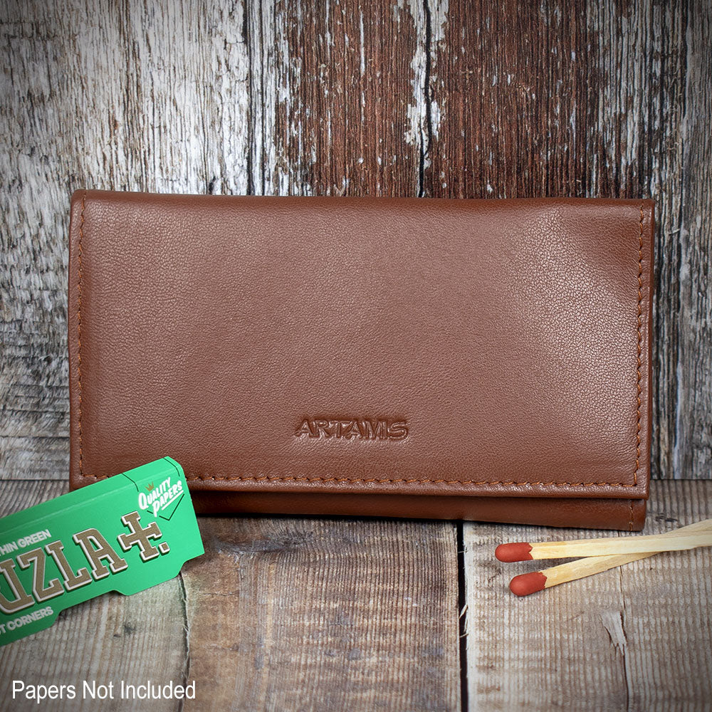 Sarome Leather Handrolling Pouch - Tan PO25T