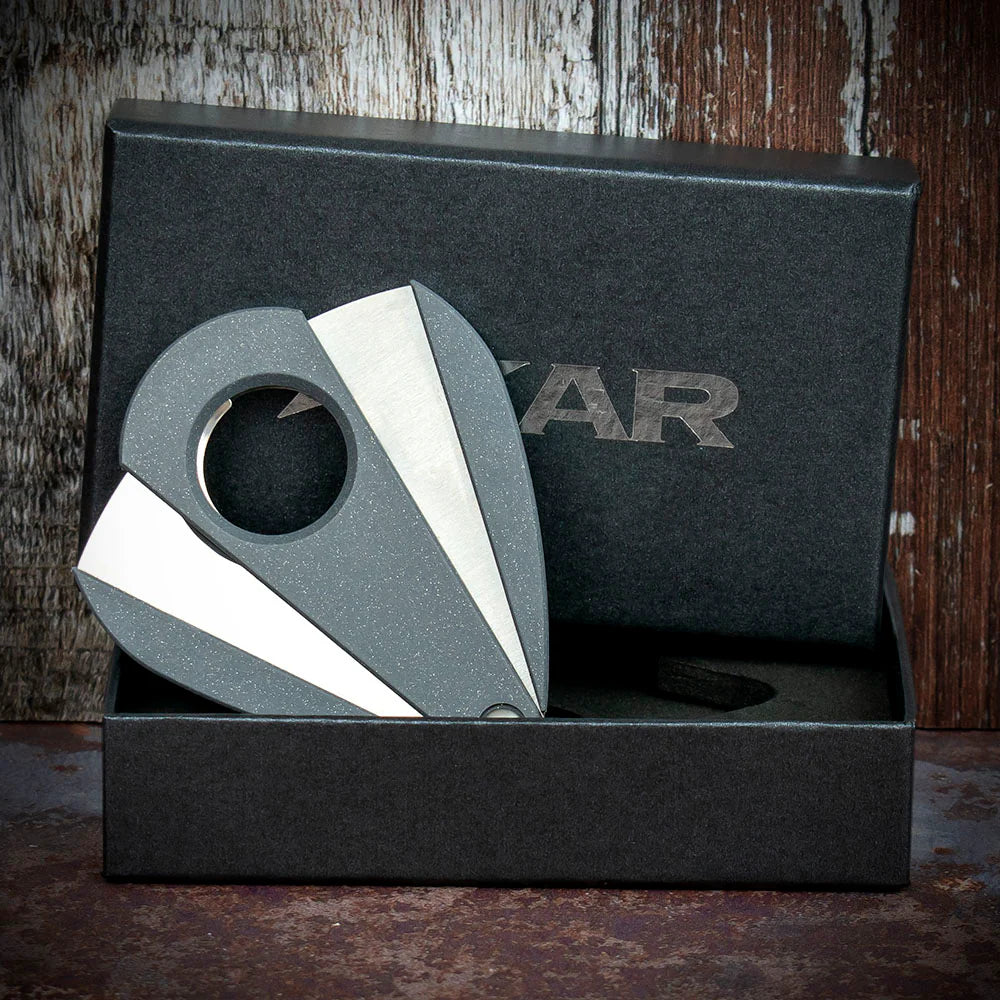 Xikar Xi-2 Granite Silver Fibreglass 200SL Double Blade Guillotine Cigar Cutter