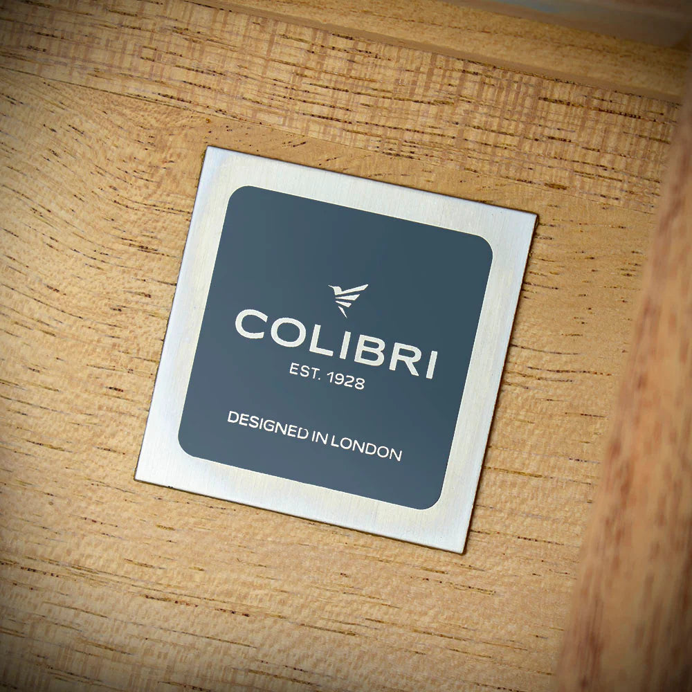 Colibri Quasar Desktop Humidor Blue - 40/45 Cigar Capacity