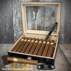Humidor Glass Top Black Matte finish - 20 Cigars Capacity