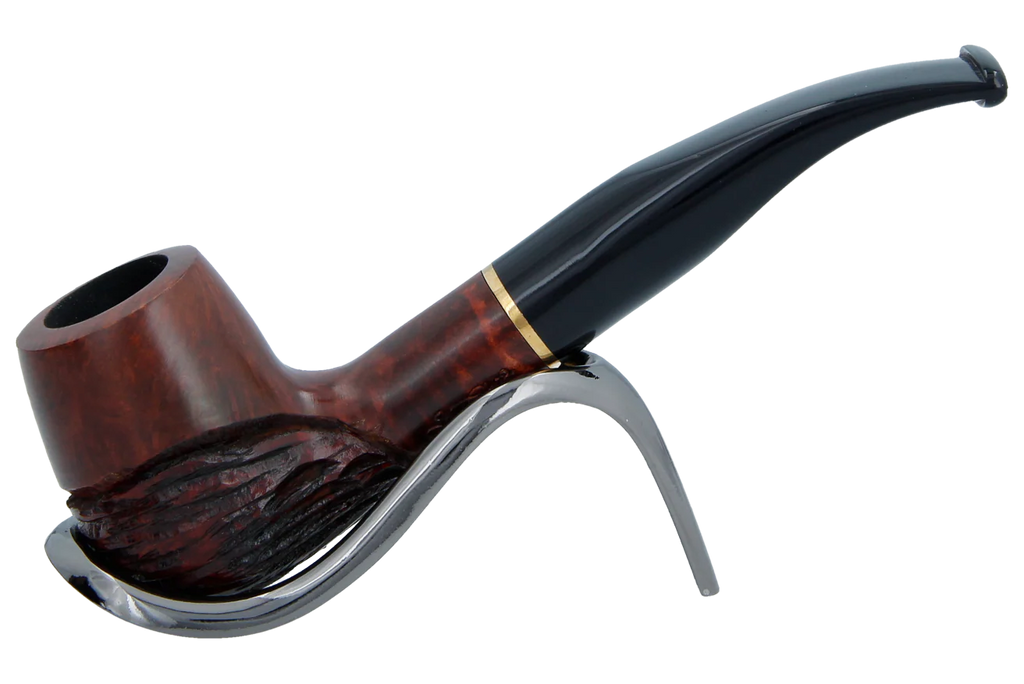 Jean Claude 9mm Filter Rustic Wave Briar Smoking Pipe - Shape 07