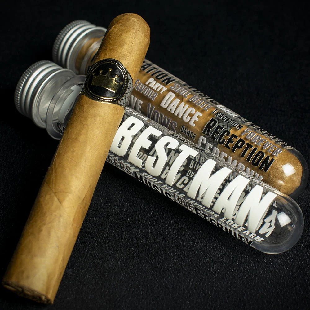 Wedding Cigar Gift Tube + Smoke-King Robusto - The Best Man