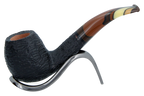Savinelli Paloma Rustic Black 645 - 6mm Briar Pipe