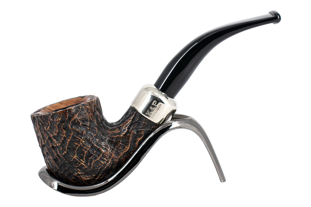 Peterson of Dublin Arklow Sandblasted Briar Smoking Pipe - Shape 01 - 9mm